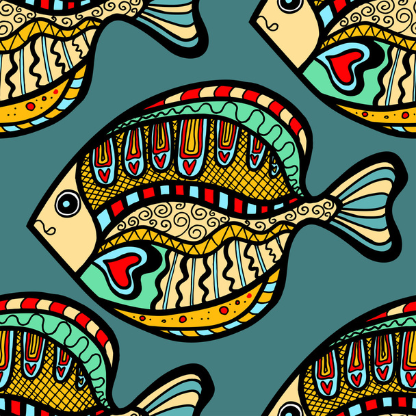 Seamless fish - Вектор, зображення