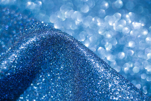 Elegant blue abstract background with bokeh defocused lights - Foto, Imagem