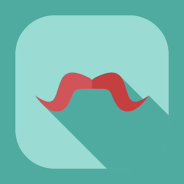 Flat modern design with shadow icons mustache - Vecteur, image