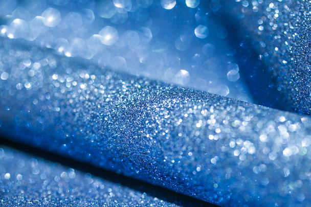Elegant blue abstract background with bokeh defocused lights - Фото, зображення