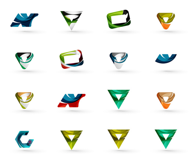 Set of various geometric icons - Vector, Imagen