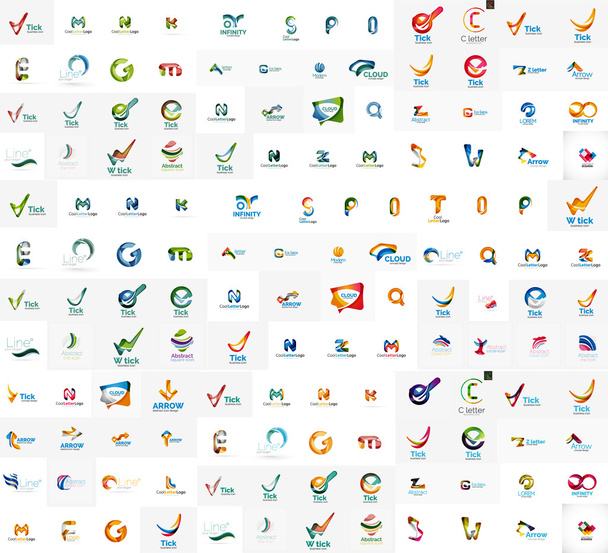 Mega set of letter logos - Vector, Image