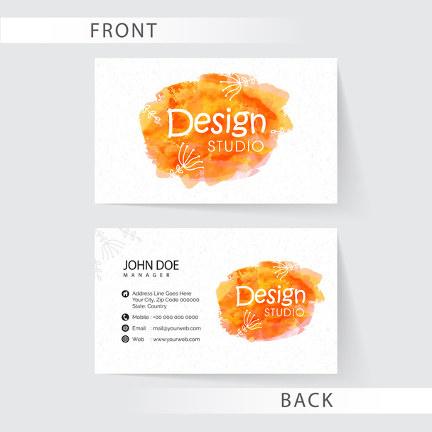 Business card, name card or visiting card set. - Vector, afbeelding