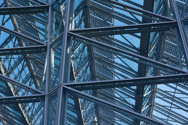 Detalle de un edificio de vidrio
 - Foto, Imagen