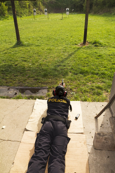 Polis bei Schießübungen - Foto, Bild