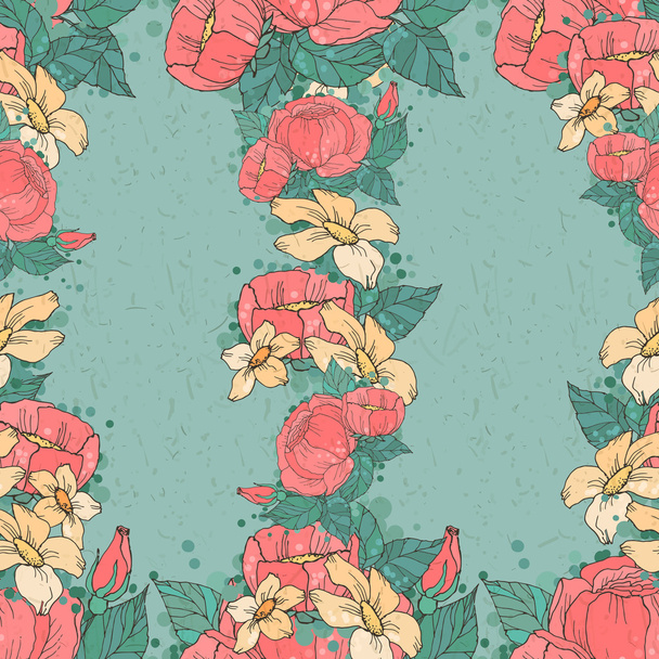 Seamless pattern with pink peonies - Vektor, kép