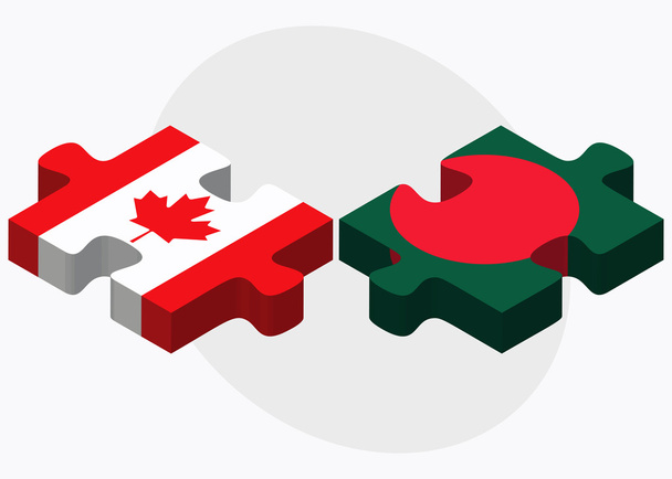Bandiere Canada e Bangladesh
  - Vettoriali, immagini