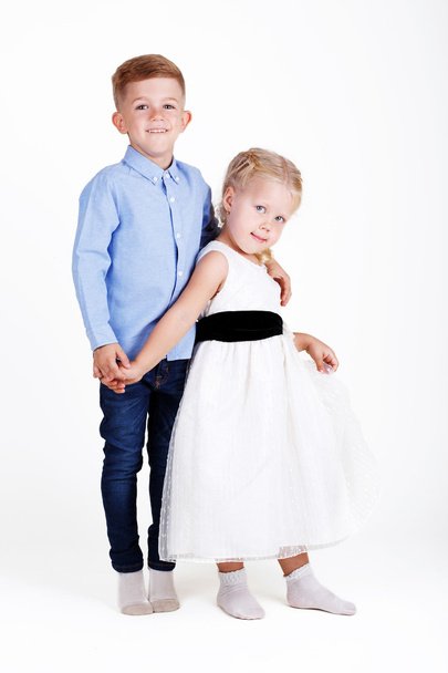 adorable little boy and girl - Zdjęcie, obraz