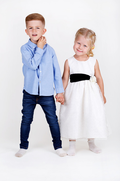 adorable little boy and girl - Foto, immagini