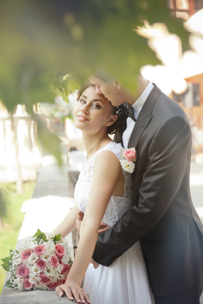attractive bride and groom, wedding day - Foto, Imagen