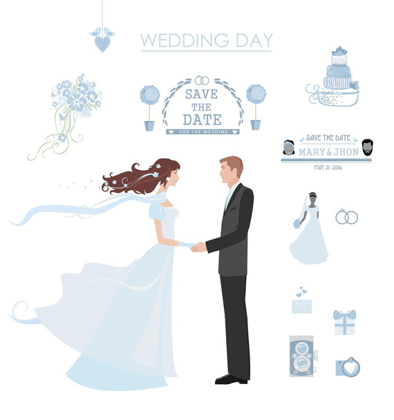 Infográfico de casamento
 - Vetor, Imagem