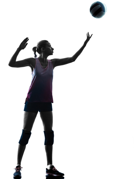 donna giocatori di pallavolo silhouette isolata
 - Foto, immagini