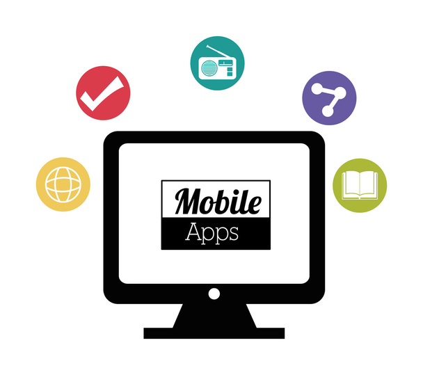 Mobile applications entertainment. - Vektor, obrázek