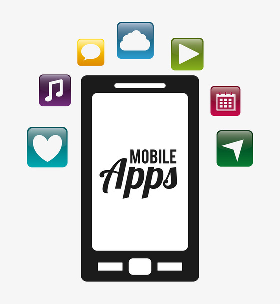 Mobile applications entertainment. - Wektor, obraz