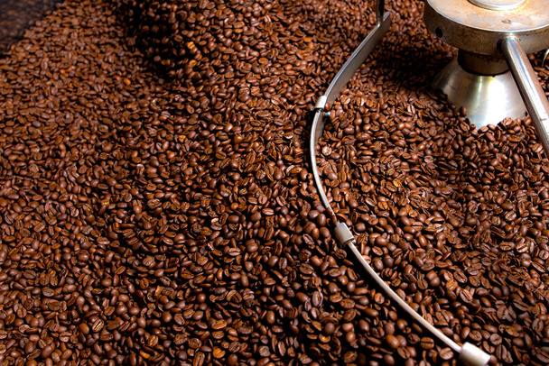 Proces prażenia kawy - Zdjęcie, obraz