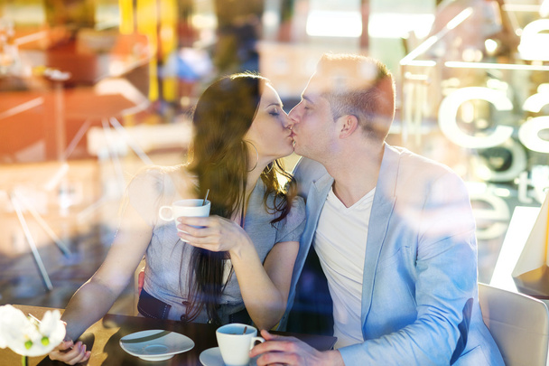 Young couple in cafe - Photo, image