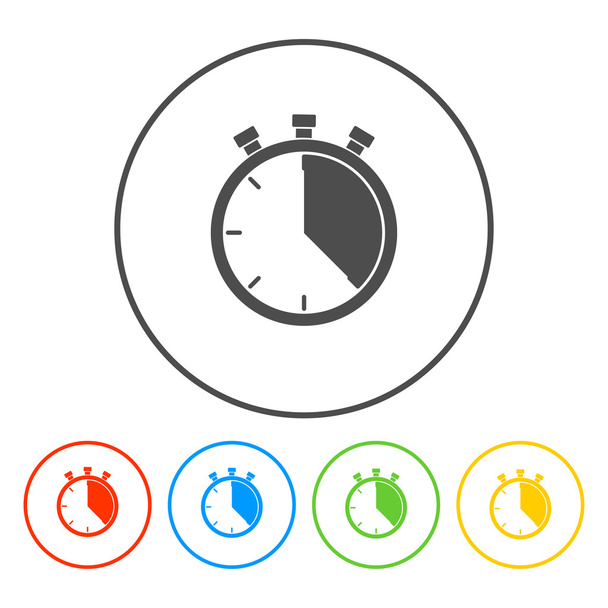 icône de chronomètre, illustration vectorielle. style design plat, - Vecteur, image