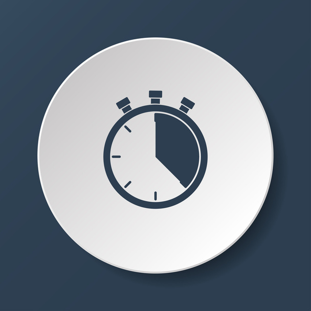 icona del cronometro, illustrazione vettoriale. stile design piatto, - Vettoriali, immagini