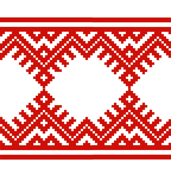 bestickt gut wie handgefertigte Kreuzstich ethnischen ukrainischen nahtlosen Muster. Vektor - Vektor, Bild