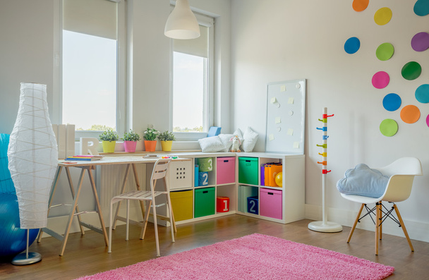 Interior of colorful playing room for toddler - Fotoğraf, Görsel
