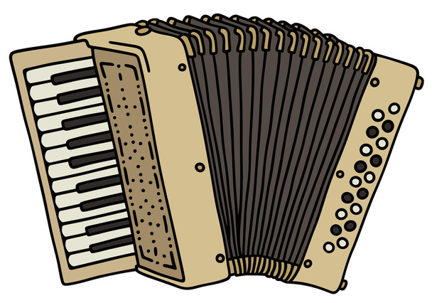 Beige accordion - Vektor, kép