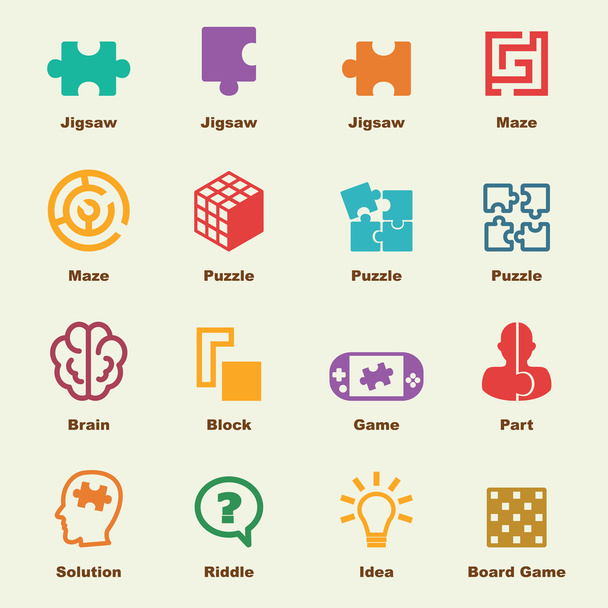 puzzle elements - Vector, Image