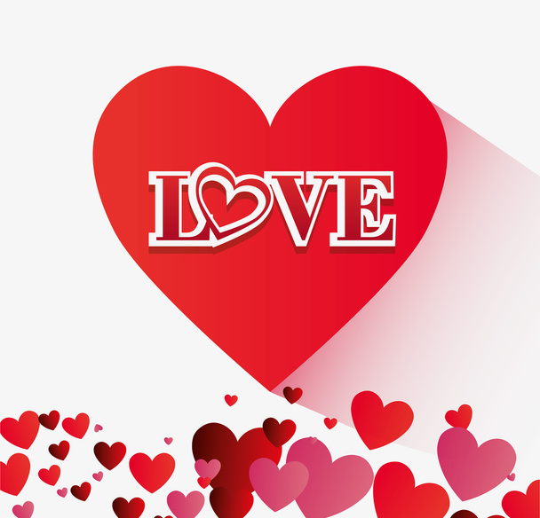 Aşk kartı tasarımı - Vektör, Görsel