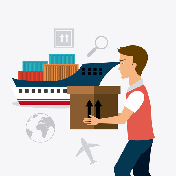 Dodání a logistiky obchodních - Vektor, obrázek