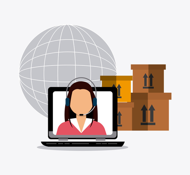Delivery and logistics business - Vector, Image