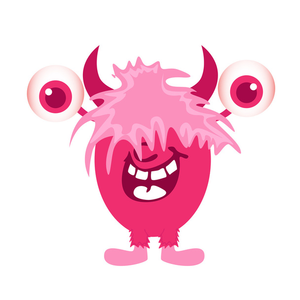 Niedliches rosafarbenes Monster - Vektor, Bild