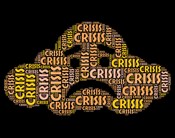 Crisis Word Means Hard Times And Calamity - Φωτογραφία, εικόνα