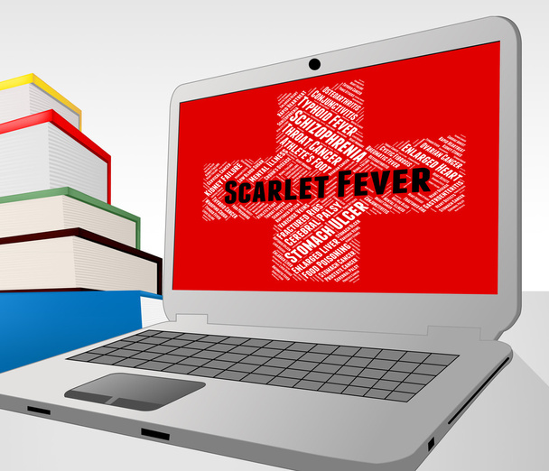 Scarlet Fever Represents Ill Health And Attack - Fotoğraf, Görsel