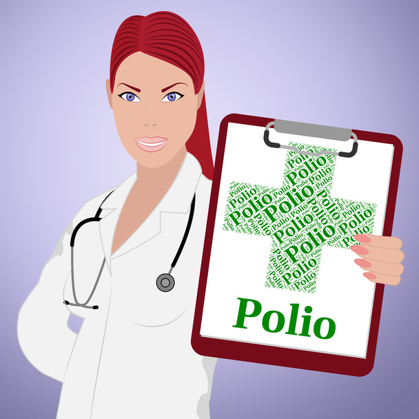 Polio Word Means Infantile Paralysis And Poliomyelitis - Fotó, kép