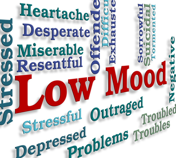 Low Mood Means Broken Hearted And Despairing - Fotoğraf, Görsel