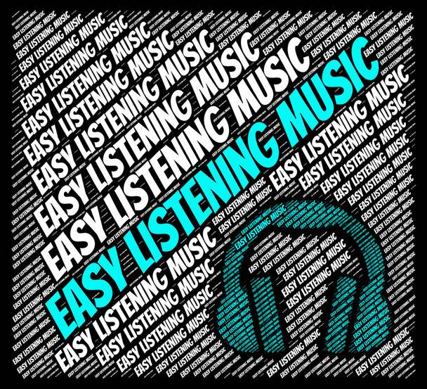Easy Listening Music Means Sound Track And Acoustic - Φωτογραφία, εικόνα