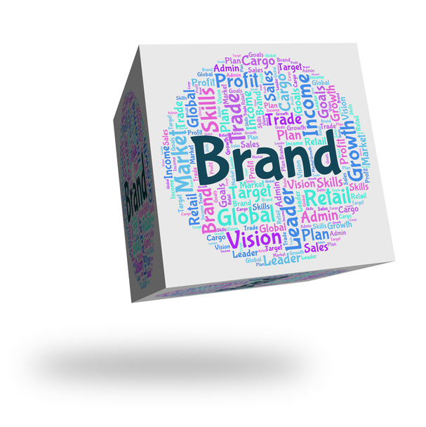 Brand Word Means Company Identity And Branded - Foto, afbeelding