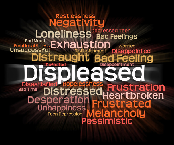 Displeased Word Means Put Out And Aggravate - Photo, Image