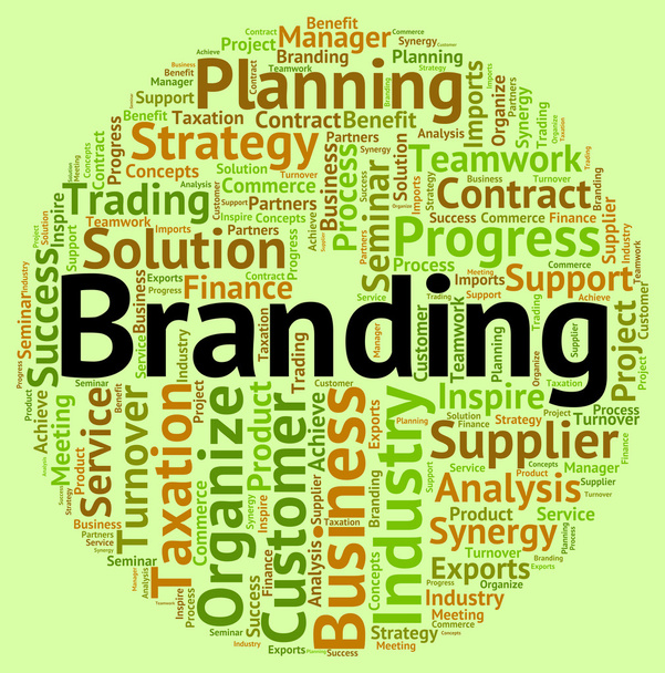 Branding Word Indicates Company Identity And Branded - Foto, afbeelding