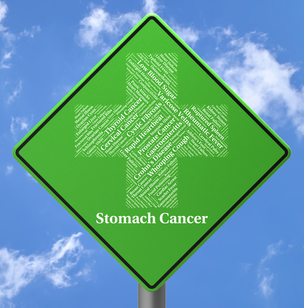 Stomach Cancer Shows Malignant Growth And Affliction - Foto, afbeelding