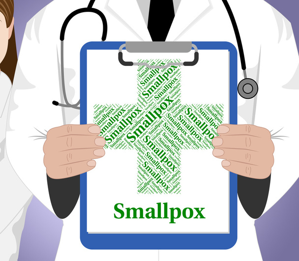 Smallpox Word Represents Poor Health And Ailment - Zdjęcie, obraz