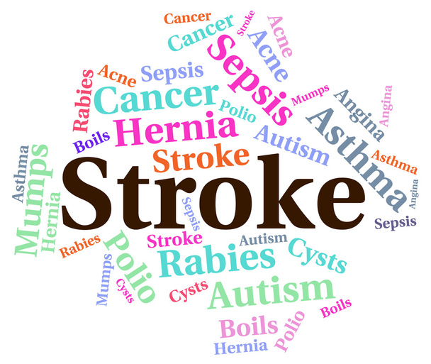 Stroke Illness Represents Transient Ischemic Attack And Disabili - Photo, Image