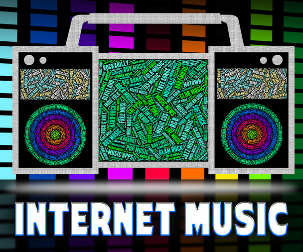 Internet Music Indicates World Wide Web And Acoustic - Photo, Image