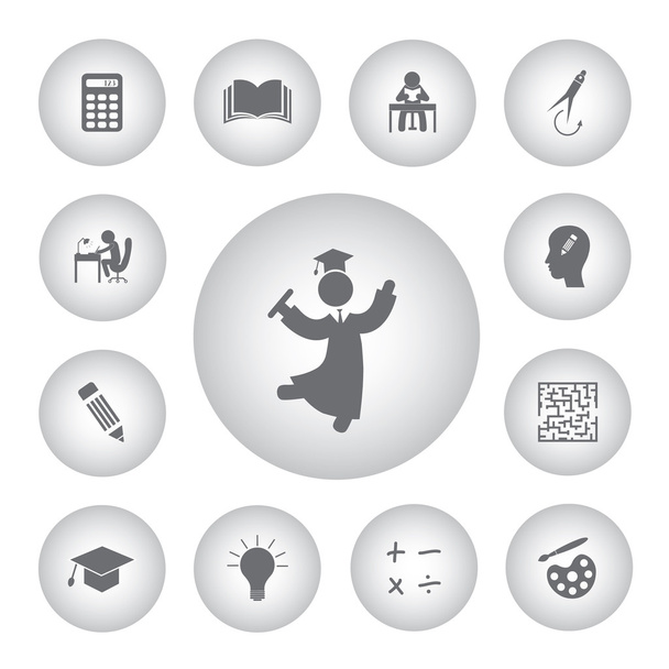 basic icons for education - Vector, Image