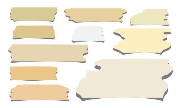 Conjunto de fita adesiva horizontal e tamanho diferente, peças adesivas
 - Vetor, Imagem