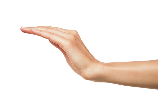 mulher mão aberta
  - Foto, Imagem