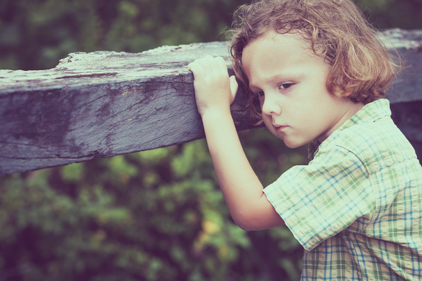 Portrait of sad  little boy - Фото, изображение
