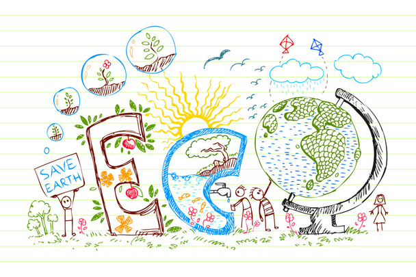Eco Doodle - Vector, Image