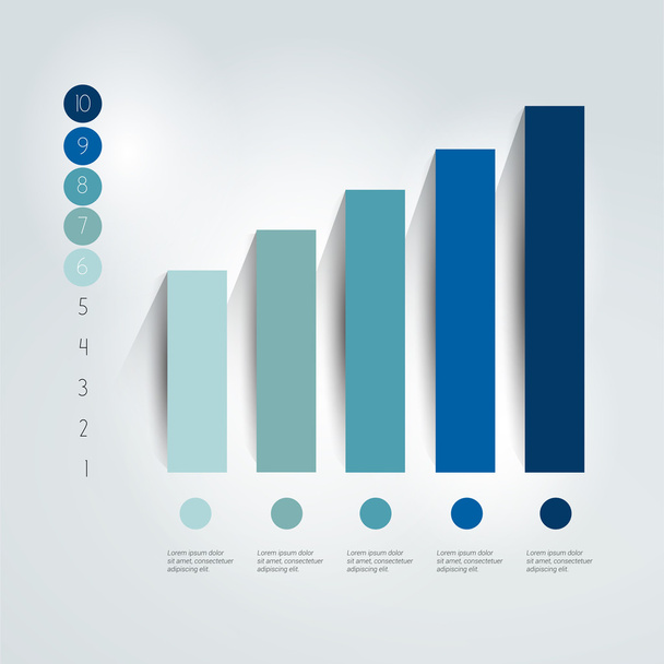Flat chart, graph. Simply editable. Info graphics element. - Vector, afbeelding