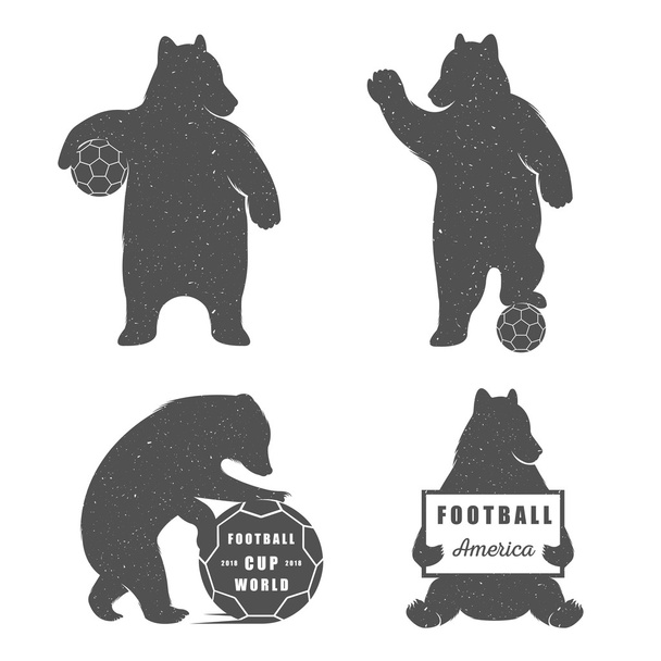 Set Bear Symbols - Vector, Image
