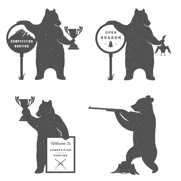 Set Bear Symbols - Vector, afbeelding
